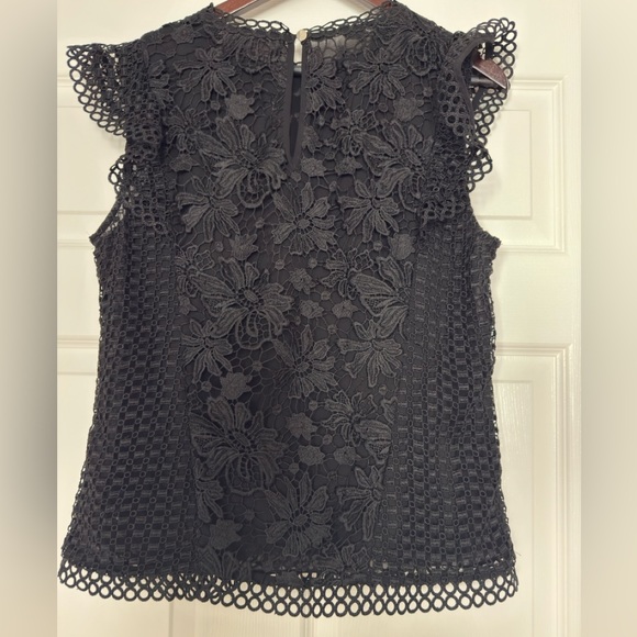 Ted Baker Zania Ruffle mixed Lace Top Ted size 3, US 8 - Picture 5 of 8
